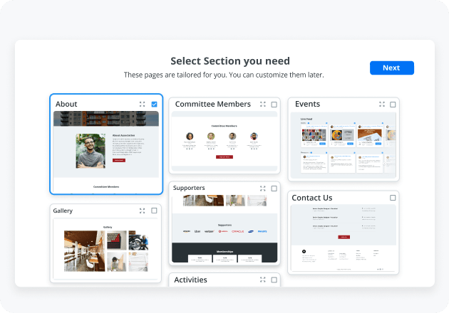events ticket configurator