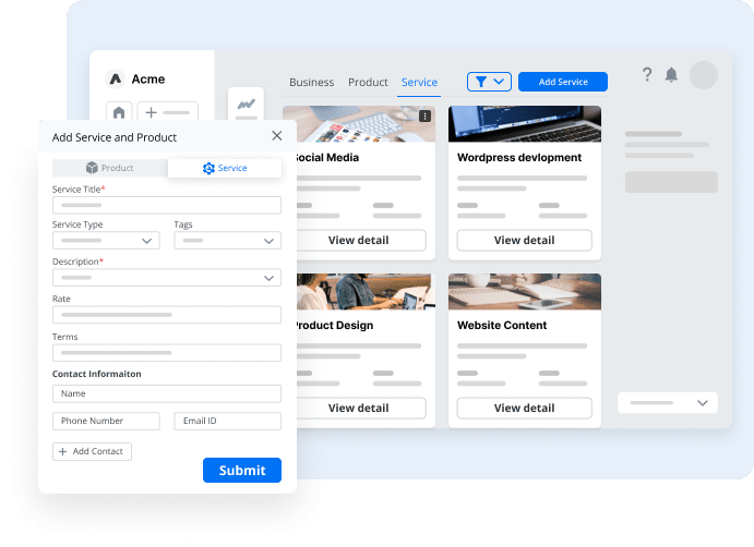 product and services listing platform